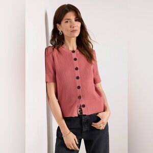 NWT Varley Micha Short Sleeve Cardigan - M